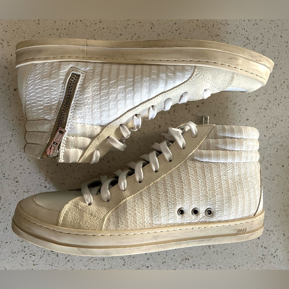P448 SKATE PEONY HIGH TOP SNEAKERS SIZE 38 (7.5-8) EUC - Picture 4 of 7
